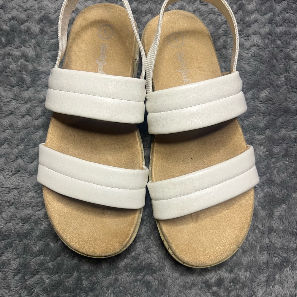 Cat & Jack White and Tan Comfort Sandals
